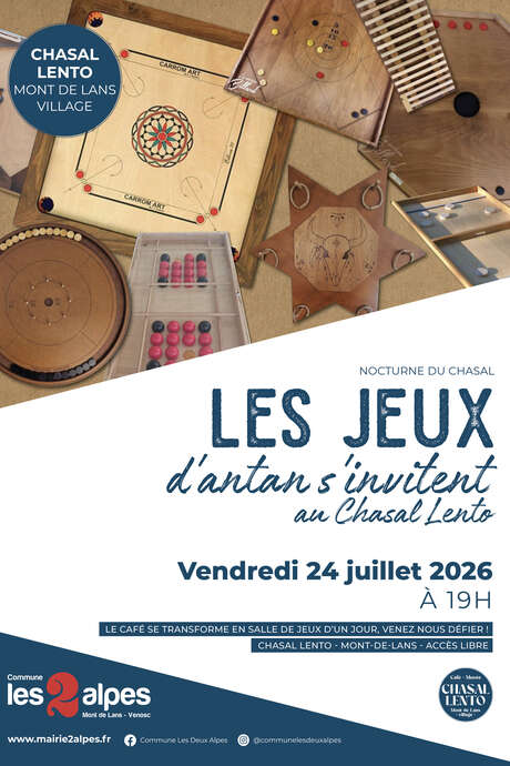 Jeux d'antan au Café Musée Chasal-Lento