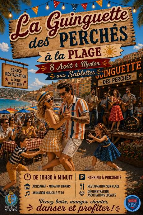 La Guinguette des Perchés at the Beach—in Les Sablettes
