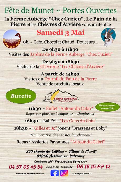 Fête de Munet: Open doors at 3 producers