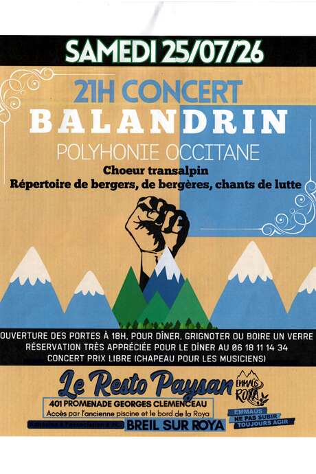 Concert au Resto Paysan: Balandrin
