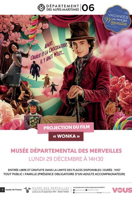 Projection du film d’animation « Wonka »