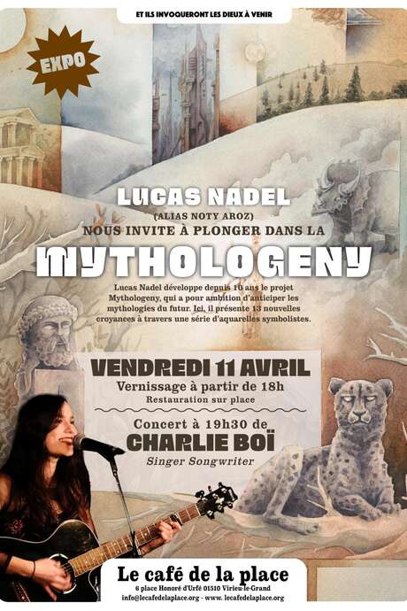 Mythologeny" exhibition of symbolist watercolours by Lucas Nadel