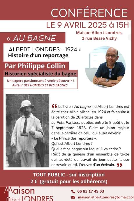 Conférence de Philippe Collin sur le bagne