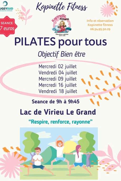 Séances de pilates pour tous au lac de Virieu le Grand