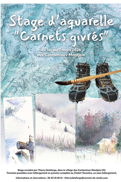 Carnets givrés : stage d'aquarelle encadré par Thierry Deleforge