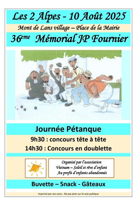 Concours de pétanque - 36ème Mémorial JP Fournier