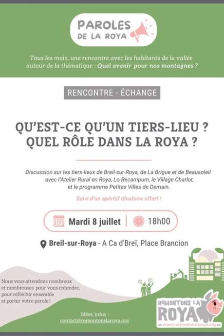 Rencontre -échange : qu'est-ce qu'un tiers lieux