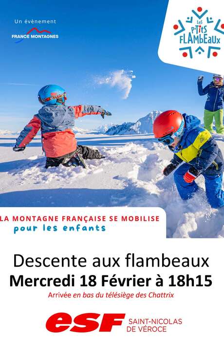 '“Les p'tits flambeaux”' - Torchlight descent - ESF Saint-Nicolas de Véroce