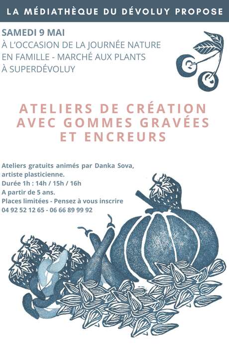 Programmation culturelle de la médiathèque : Jardin et empreintes