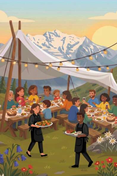 Diner experience face au Mont Blanc - Les Som'mets