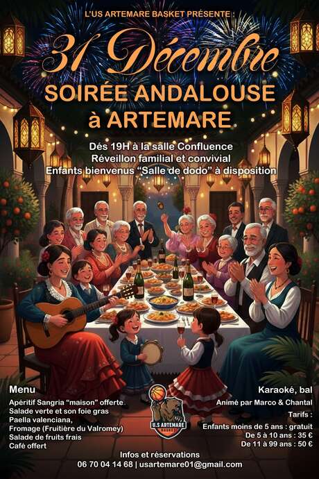 Soirée andalouse pour le réveillon de la Saint Sylvestre