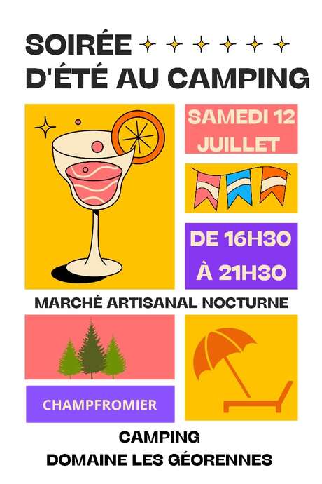Soirée d'été : marché artisanal nocturne aux Géorennes