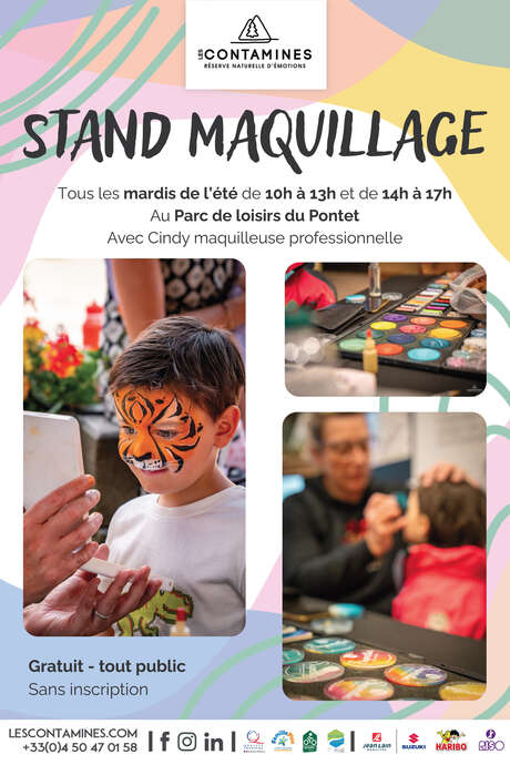 Stand de maquillage avec Cindy