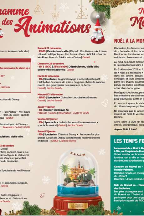 Weihnachten in Menton: Ein Weihnachtsfest in den Bergen