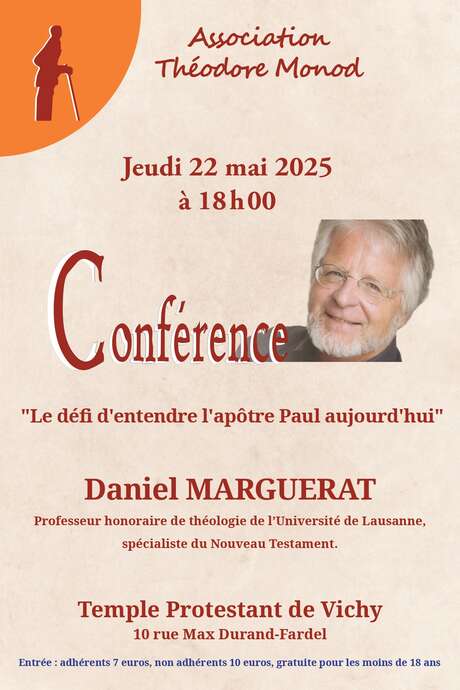 Conférence : "Le défi d'entendre l'apôtre Paul aujourd'hui"