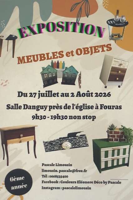 Ausstellung von Möbeln und Gegenständen