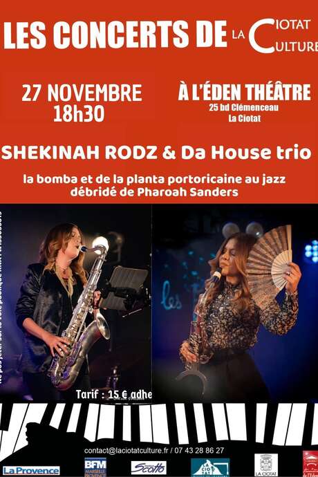 Concert Jazz Bop de Shekinah Rodz & Da House Trio