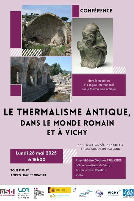 Conférence « Le thermalisme antique, dans le monde romain et à Vichy »