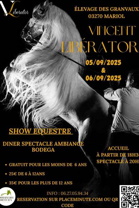 Dîner Spectacle Equestre Vincent Liberator