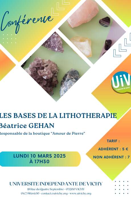 Conférence : Les bases de la lithothérapie