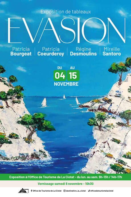 Mostra di pittura Evasion presso l'Ufficio del Turismo di La Ciotat