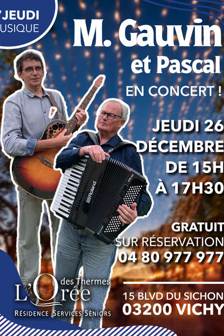 Concert Accordéon/Guitare M. Gauvin et Pascal