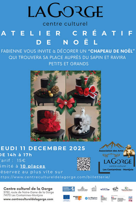 Atelier créatif de Noël au Centre Culturel de la Gorge