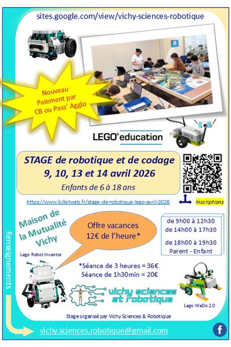 Stages de robotique et programmation