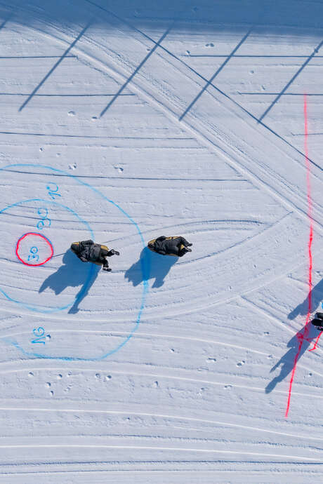 Human curling sled challenge