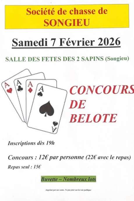 Concours de belote à Songieu