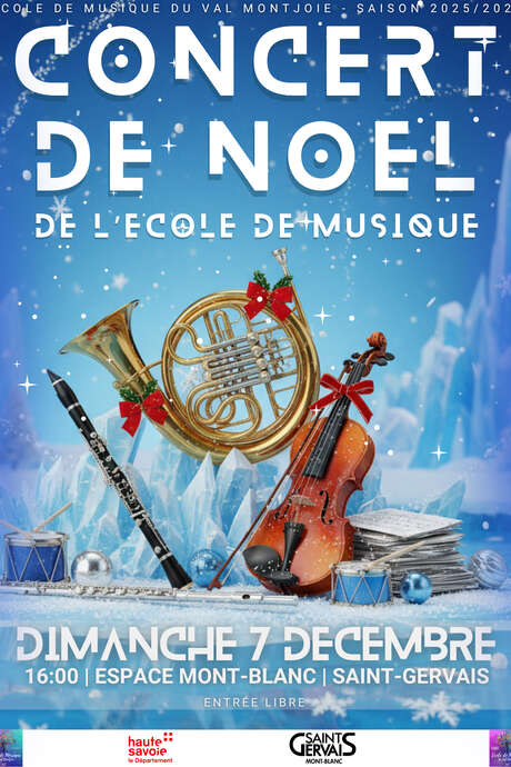 Concert de Noel de l'Ecole de Musique du Val Montjoie