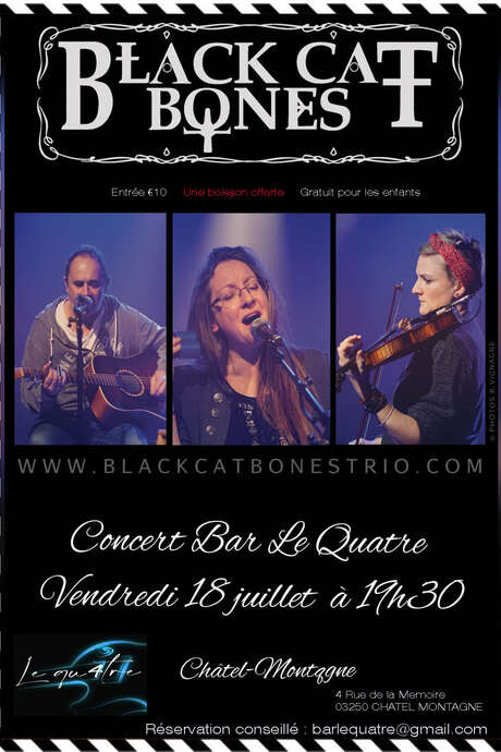 Concert Black Cat Bones Trio
