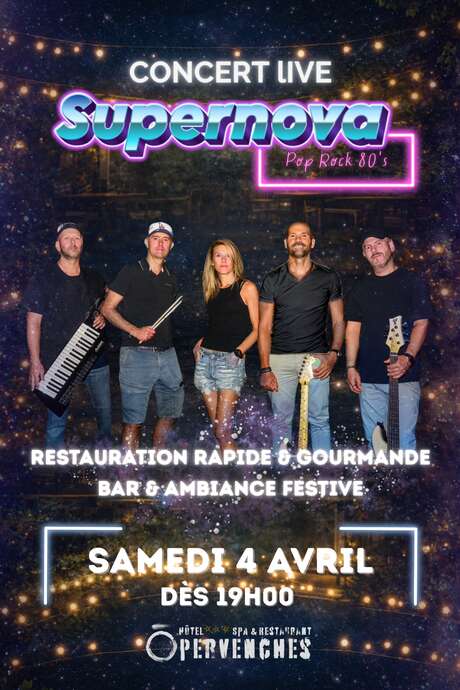 Un concert live ÔPervenches avec le groupe Supernova