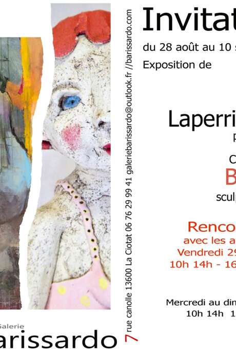Exhibition of paintings and sculptures by Prisca Laperriére and Corinne Baty