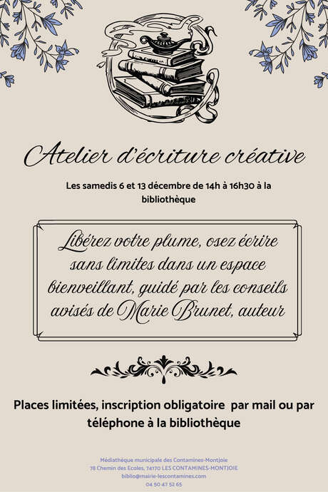 Atelier d'écriture créative à la médiathèque