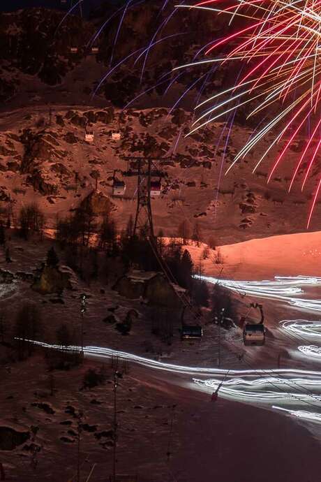 Torchlight descent & Fireworks