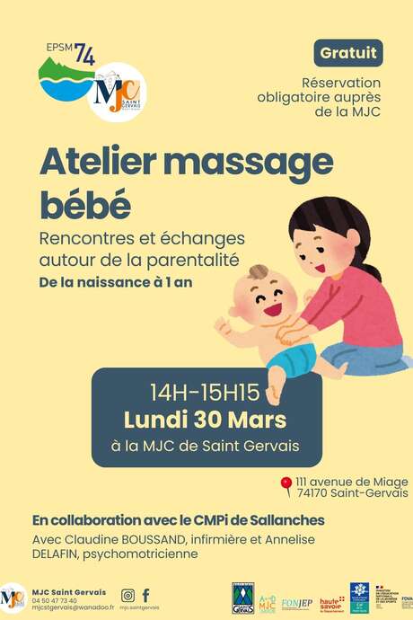 Atelier massage bébé