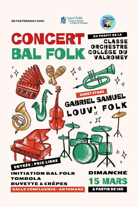 Concert bal folk au profit de la classe orchestre collège du Valromey