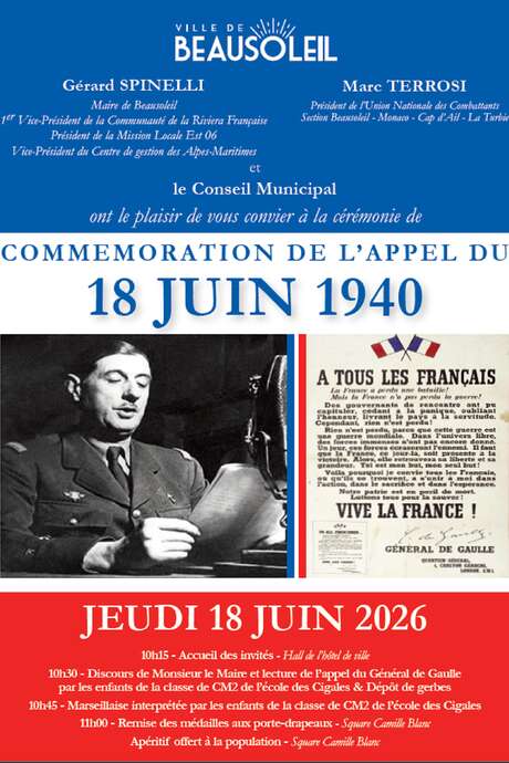 Commemorazione dell'appello del 18 giugno 1940