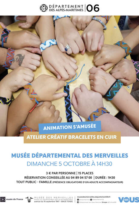 Atelier créatif bracelets en cuir