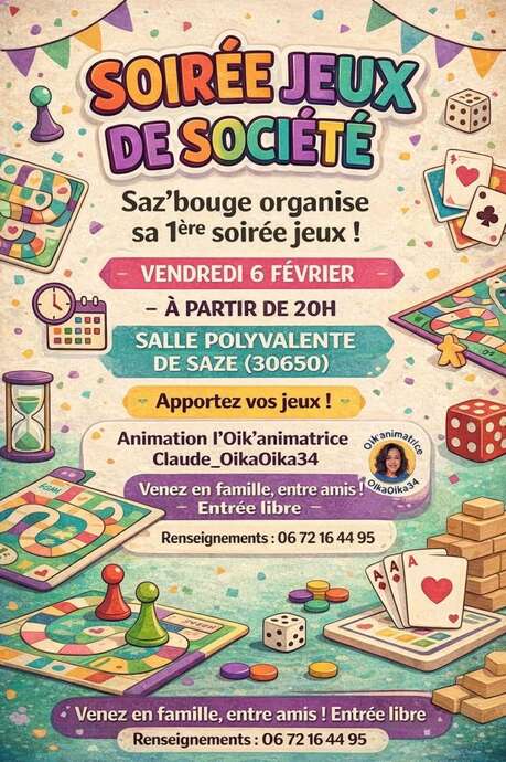 Soirée jeux de société
