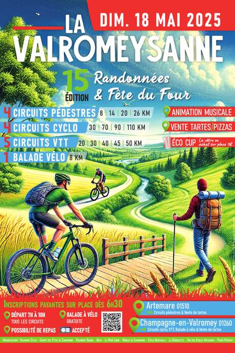Cycling, hiking and mountainbiking event : 15th Valromeysanne