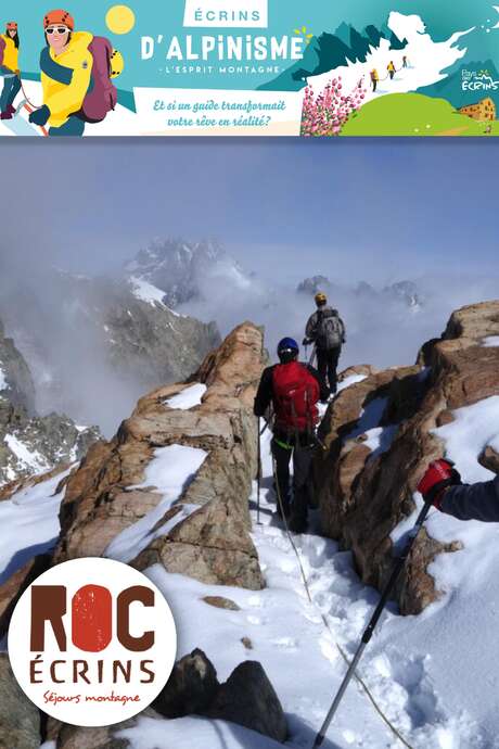 Écrins d'Alpinisme : première ascension en haute montagne, le pic du glacier d'Arsine avec Roc Ecrins