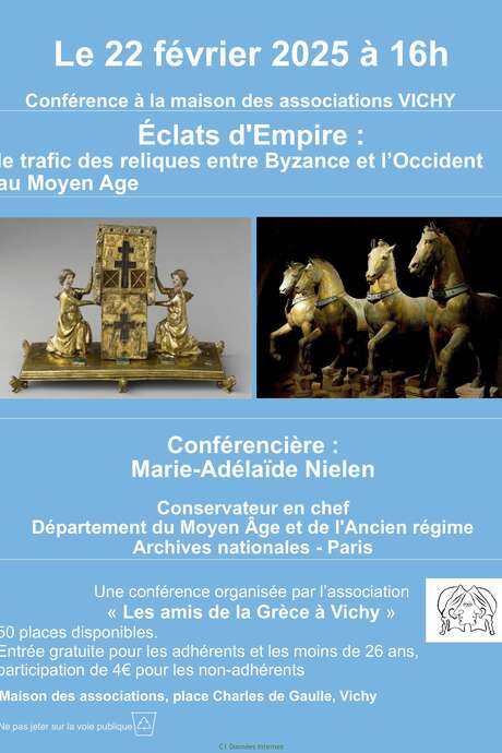 Conférence : Eclats d'empire, le trafic de reliques entre Byzance et l'occident au Moyen-Age