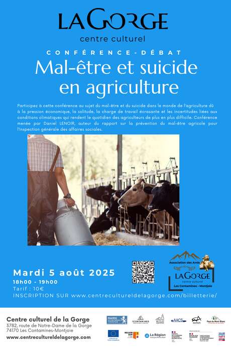 Conférence sur le mal être en agriculture par Daniel Lenoir au Centre Culturel de la Gorge
