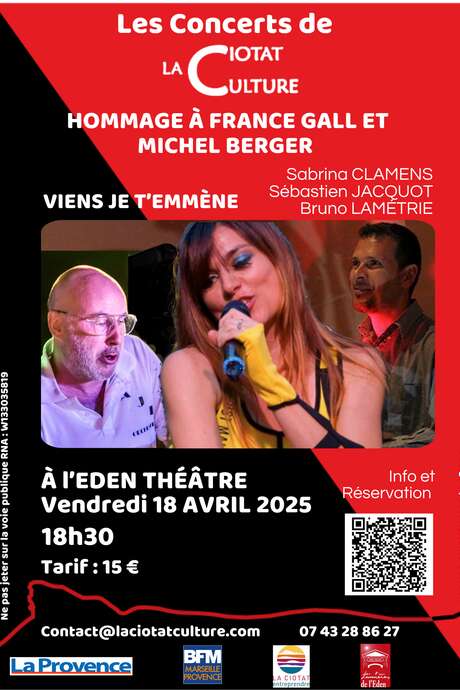 Tribute-Konzert für France Gall und Michel Berger