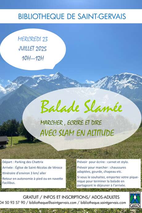Balade slamée avec Slam en Altitude