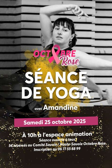 Séance de yoga dans le cadre d'Octobre Rose