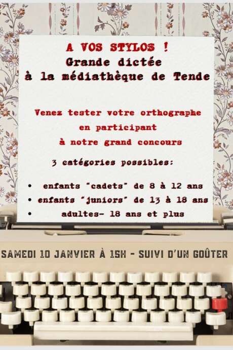 Grande dictée annuelle de la médiathèque de Tende