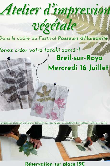 Atelier d'impression végétale